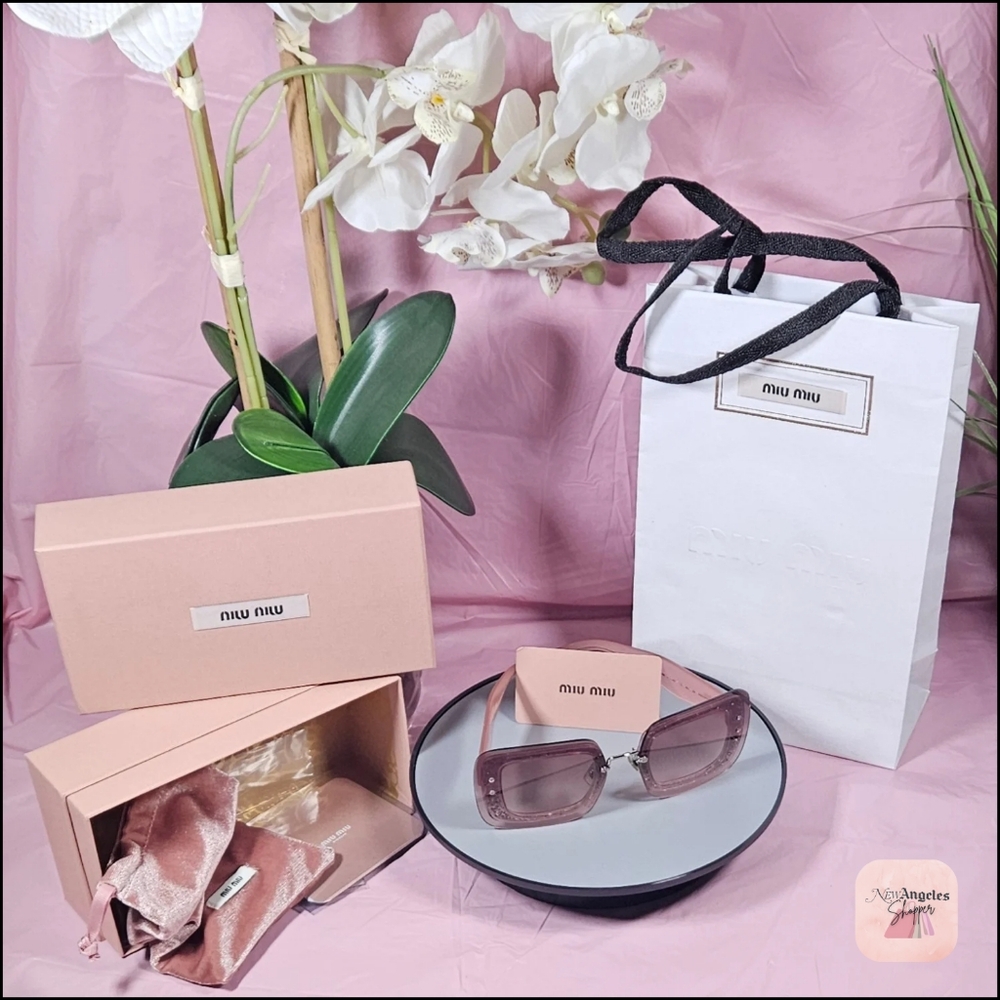 Miu Miu Pink Crystal Sunglasses 😎 Full Inclusion